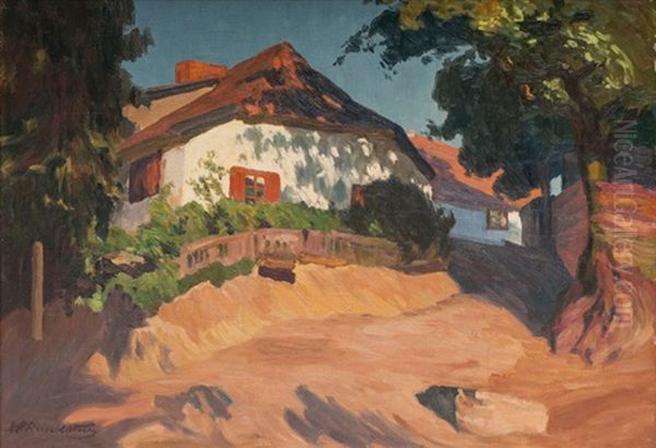 Altes Bauernhaus Bei Heilsberg Oil Painting by Wilhelm Eisenblaetter