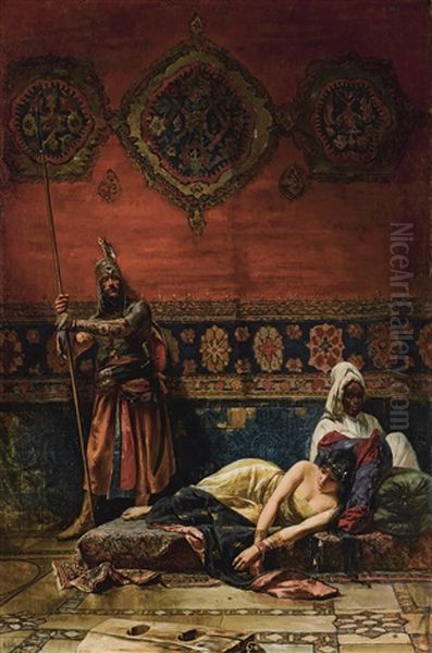 In The Harem Oil Painting by Ferencz Franz Eisenhut