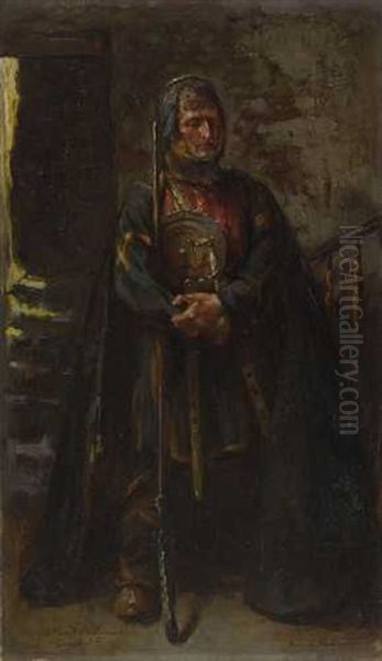 Kaukasischer Wachter Oil Painting by Ferencz Franz Eisenhut