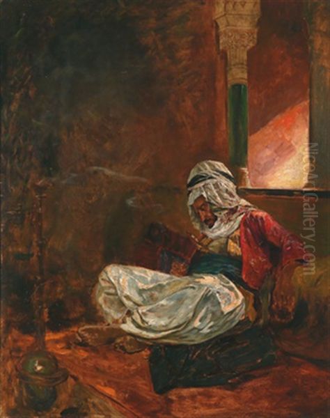 Schlafender Araber Oil Painting by Ferencz Franz Eisenhut