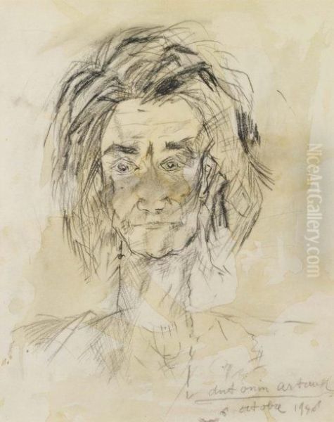 Autoportrait Oil Painting by Antonin Artaud