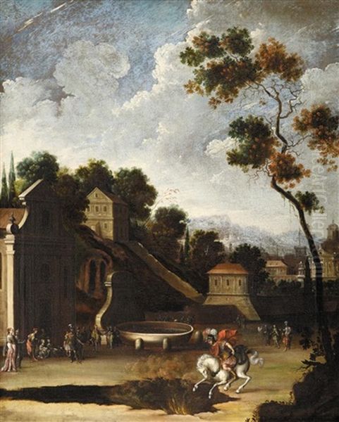 Le Sacrifice De Marcus Curtius Oil Painting by Johann Anton Eismann