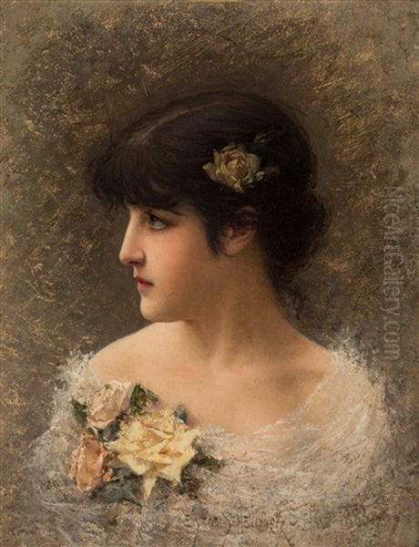 Portrait Of A Young Beauty by Emile Eisman-Semenowsky