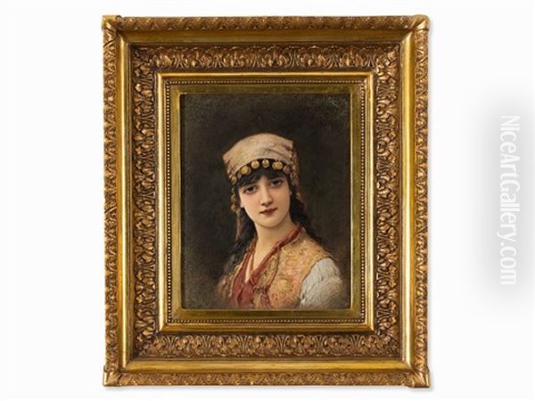 Gypsy Girl Oil Painting by Emile Eisman-Semenowsky