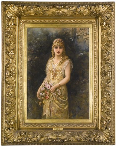 L'orientale Oil Painting by Emile Eisman-Semenowsky