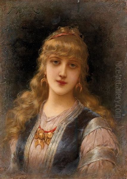 Jeune Femme Oil Painting by Emile Eisman-Semenowsky