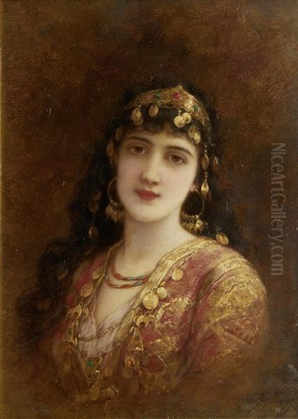 Eastern Beauty Oil Painting by Emile Eisman-Semenowsky