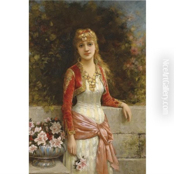 Odalisque Oil Painting by Emile Eisman-Semenowsky