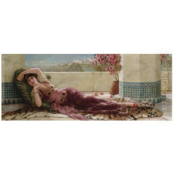 Odalisque Oil Painting by Emile Eisman-Semenowsky