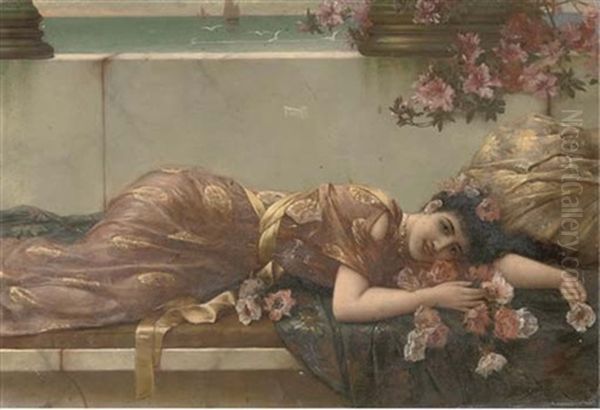 Dolce Far Niente Oil Painting by Emile Eisman-Semenowsky