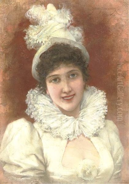 Jeune Fille Oil Painting by Emile Eisman-Semenowsky