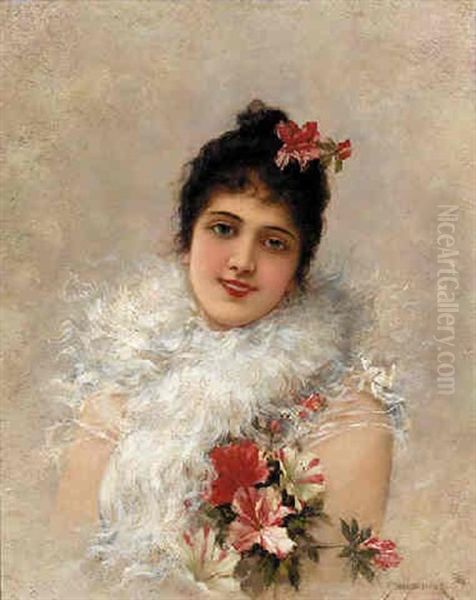 La Belle Jeune Debutante Oil Painting by Emile Eisman-Semenowsky