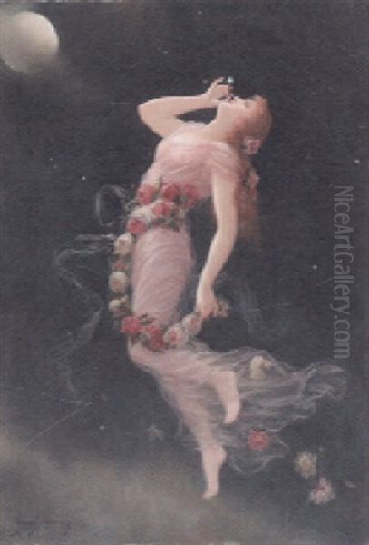 Queen Of The Night Oil Painting by Emile Eisman-Semenowsky