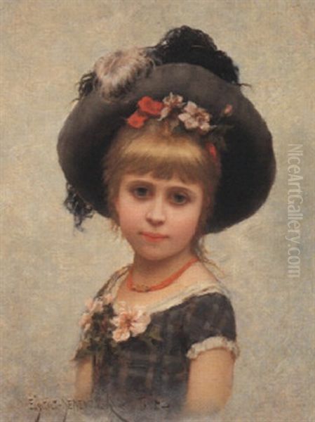 Le Chapeau Oil Painting by Emile Eisman-Semenowsky