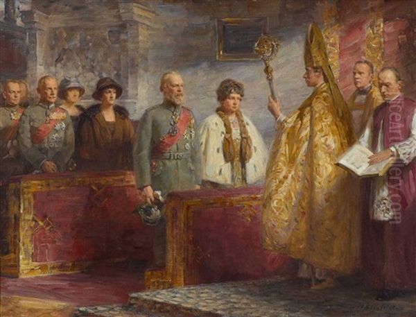 Feier Der Goldenen Hochzeit Von Prinz Leopold Und Prinzessin Gisela Von Bayern Im Jahre 1923 Oil Painting by Hermann Eissfeldt