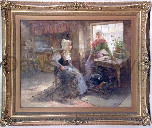 Send To A Friend Oil Painting by John (Charles) Arter