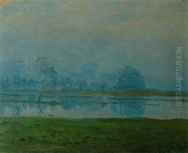 An Der Alster Oil Painting by Friedrich Eitner