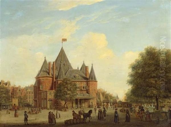 Ansicht Von Amsterdam Oil Painting by Jan Ekels the Elder