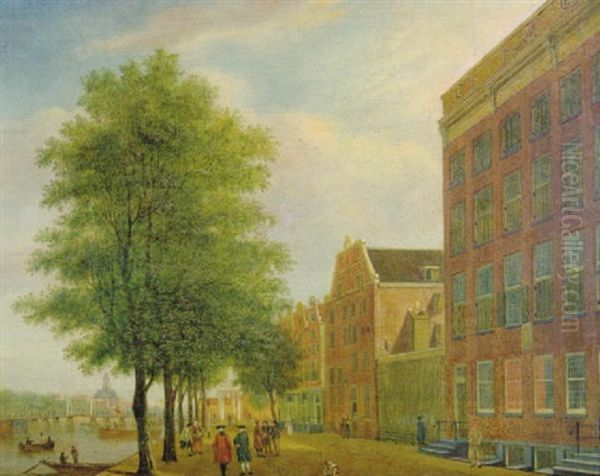 Amsterdamer Flaniermeile An Der Gracht by Jan Ekels the Elder