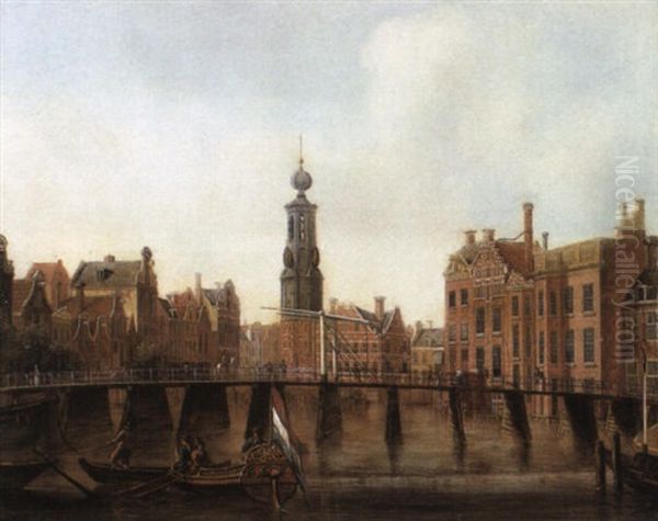 View Of The Munt Tower, Amsterdam Oil Painting by Jan Ekels the Elder