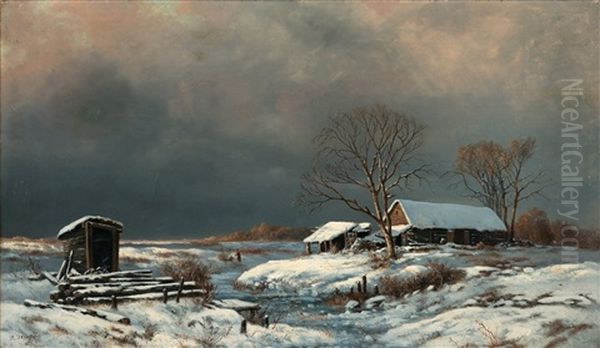 After The Snowstorm Oil Painting by Vasili Yefimovich Ekgorst