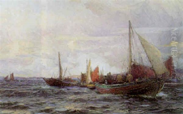 Pa Fjorden Oil Painting by Emil Gotthard Ekman