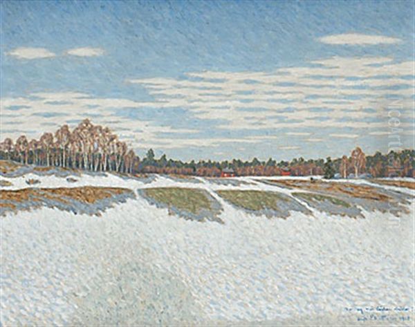 Vardag, Nar Larkan Drillar Oil Painting by Alfred Ekstam