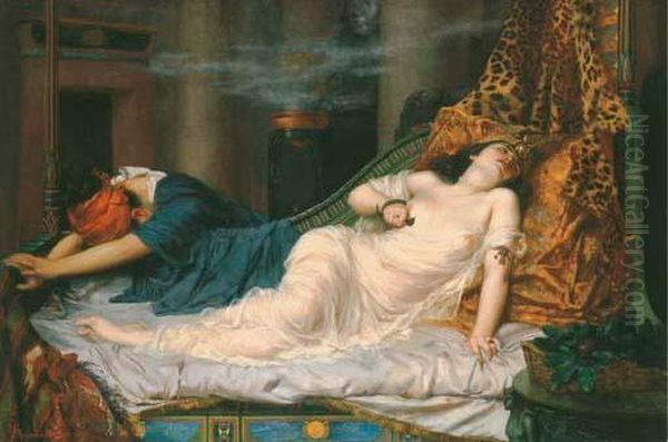 The Death Of Cleopatra 'the Stroke Of Death Etc' Oil Painting by Arthur Reginald