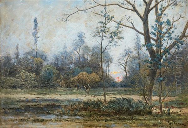 Fontainebleauskogen Oil Painting by Per Ekstroem