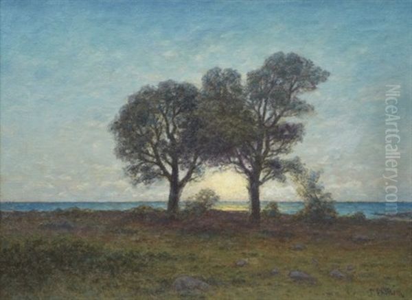 Olandsk Solnedgang Oil Painting by Per Ekstroem