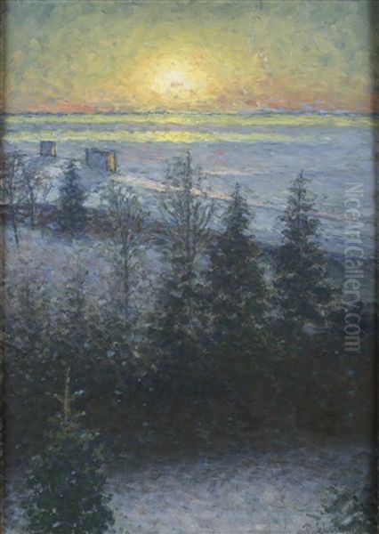 Skyttestenen Och Badskarmen, Morbylanga Oil Painting by Per Ekstroem