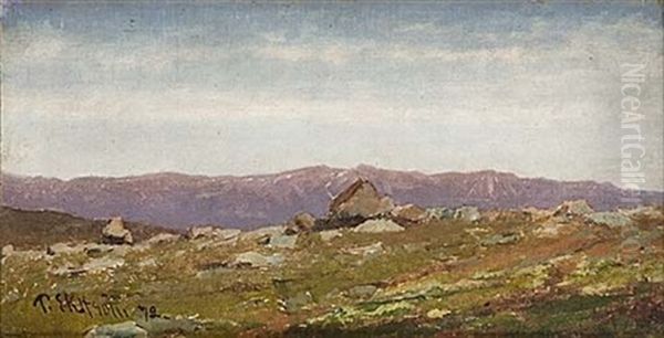 Bergslandskap Oil Painting by Per Ekstroem