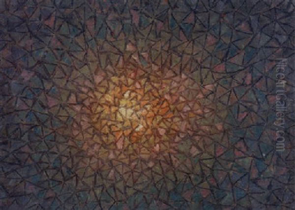 Kaleidoskopisk Komposition Mot Solljus Oil Painting by Per Ekstroem