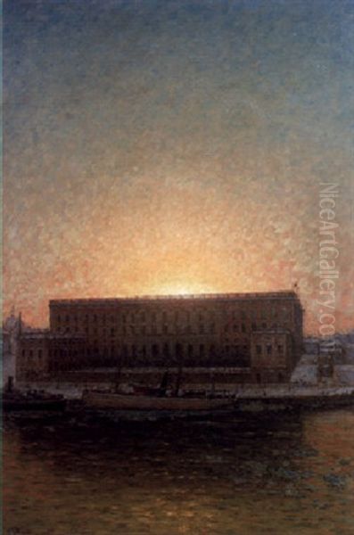 Stockholms Slott Oil Painting by Per Ekstroem