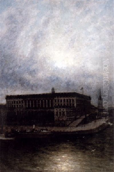 Stockholms Slott I Mansken Oil Painting by Per Ekstroem