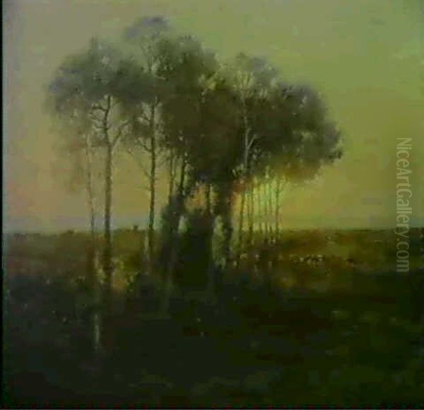 'carolles' Kvallssol Over Kustparti Oil Painting by Per Ekstroem