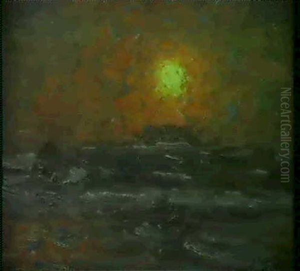 Soldis Over Oland Oil Painting by Per Ekstroem