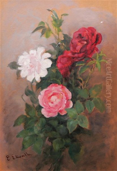 Rosor Oil Painting by Emma Ekwall