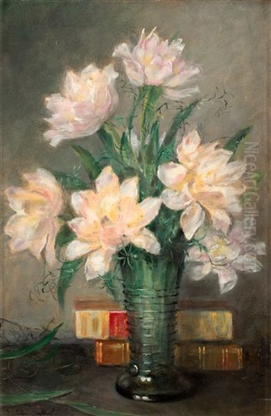 Blomsterstilleben Oil Painting by Emma Ekwall