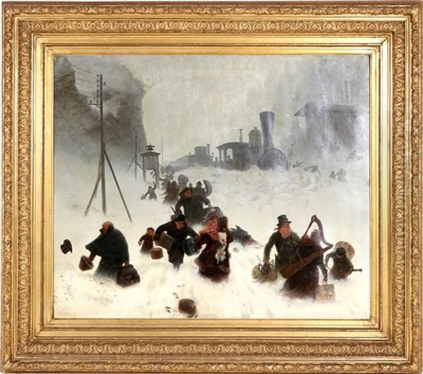 Snohinder Oil Painting by Knut Ekwall