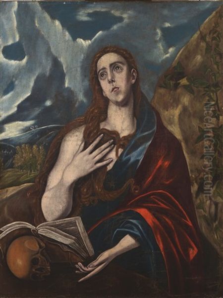 Mary Magdalene In Penitence Oil Painting by  El Greco