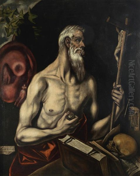 Saint Jerome Oil Painting by  El Greco