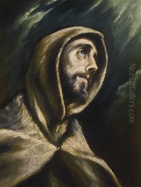 Saint Francis Of Assisi Oil Painting by  El Greco