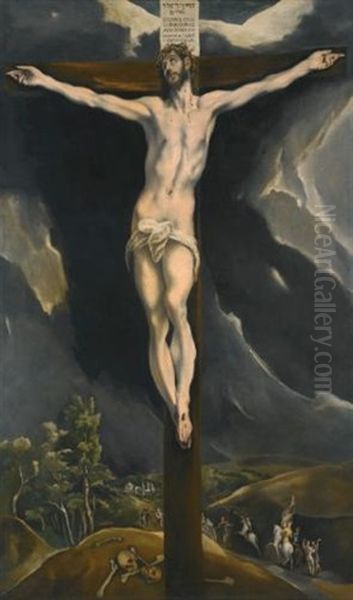 Christ On The Cross Oil Painting by  El Greco