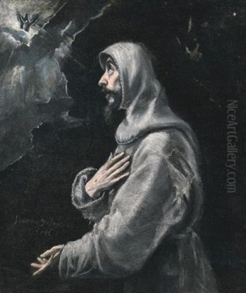 Saint Francis In Ecstasy Oil Painting by  El Greco