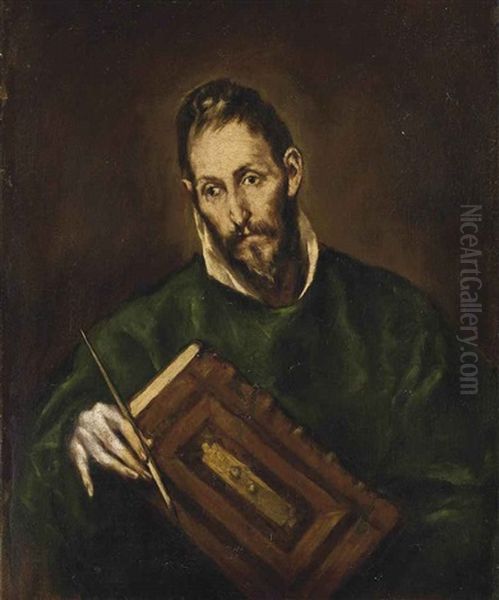 Saint Luke Oil Painting by  El Greco