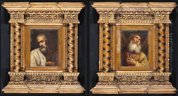 San Pietro Martire (+ Sant'andrea; Pair) Oil Painting by  El Greco