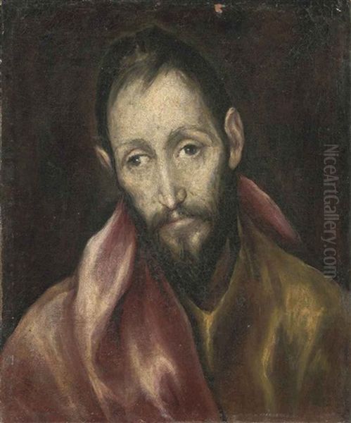 Head Of An Apostle (attributed) Oil Painting by  El Greco