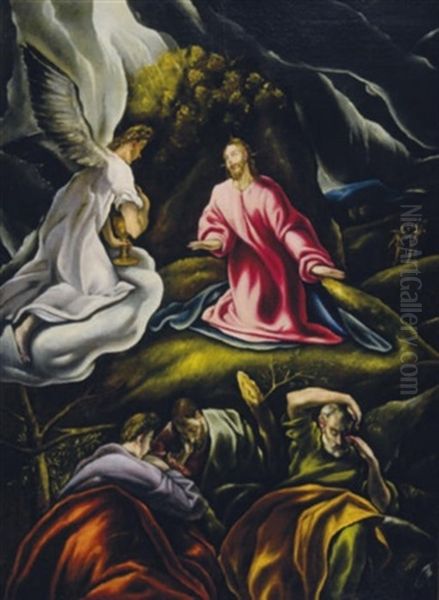 The Agony In The Garden Oil Painting by  El Greco