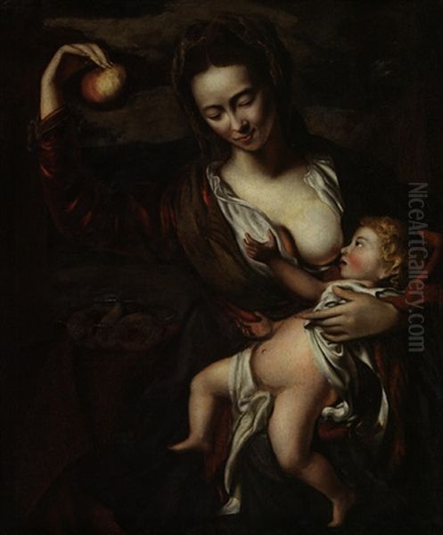 Madonna Mit Kind Oil Painting by  El Greco